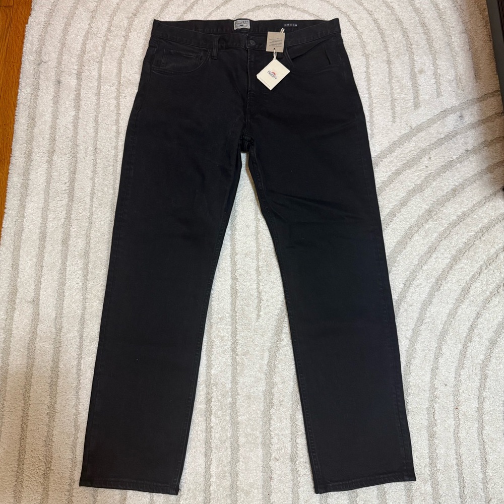 NWT Faherty Men's Slim Black Jeans